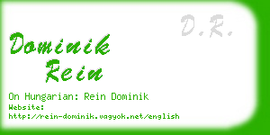 dominik rein business card